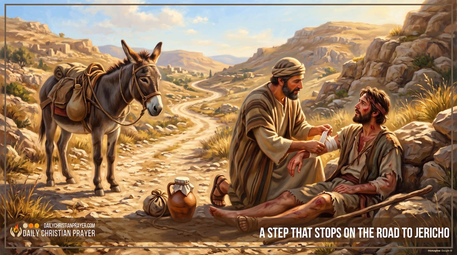 Prayer of the Day for Monday, October 5, 2026, titled: “A Step That Stops on the Road to Jericho”